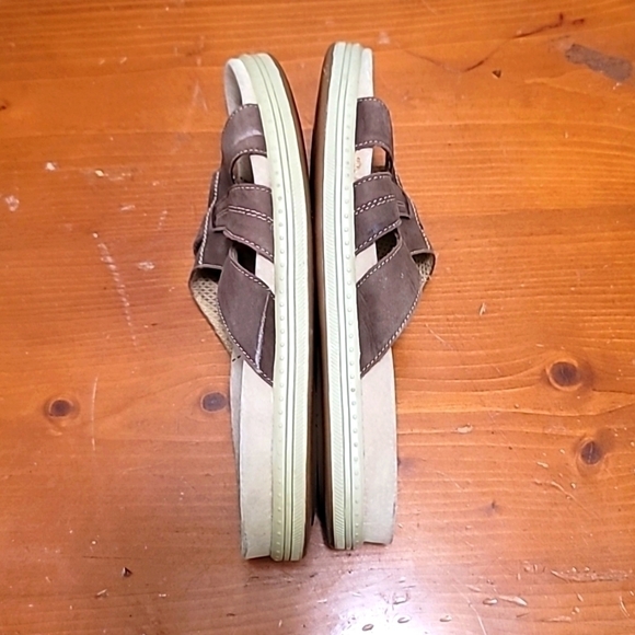 BASS SLIDES  WOMEN'S LEATHER MONTEGO  BROWN SIZE 8.5 - Picture 6 of 7